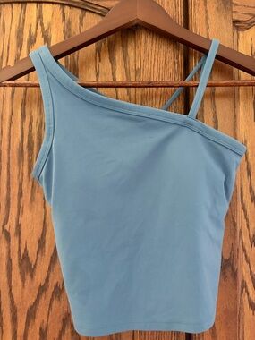 all in motion One-Shoulder Tank Top in Slate Blue